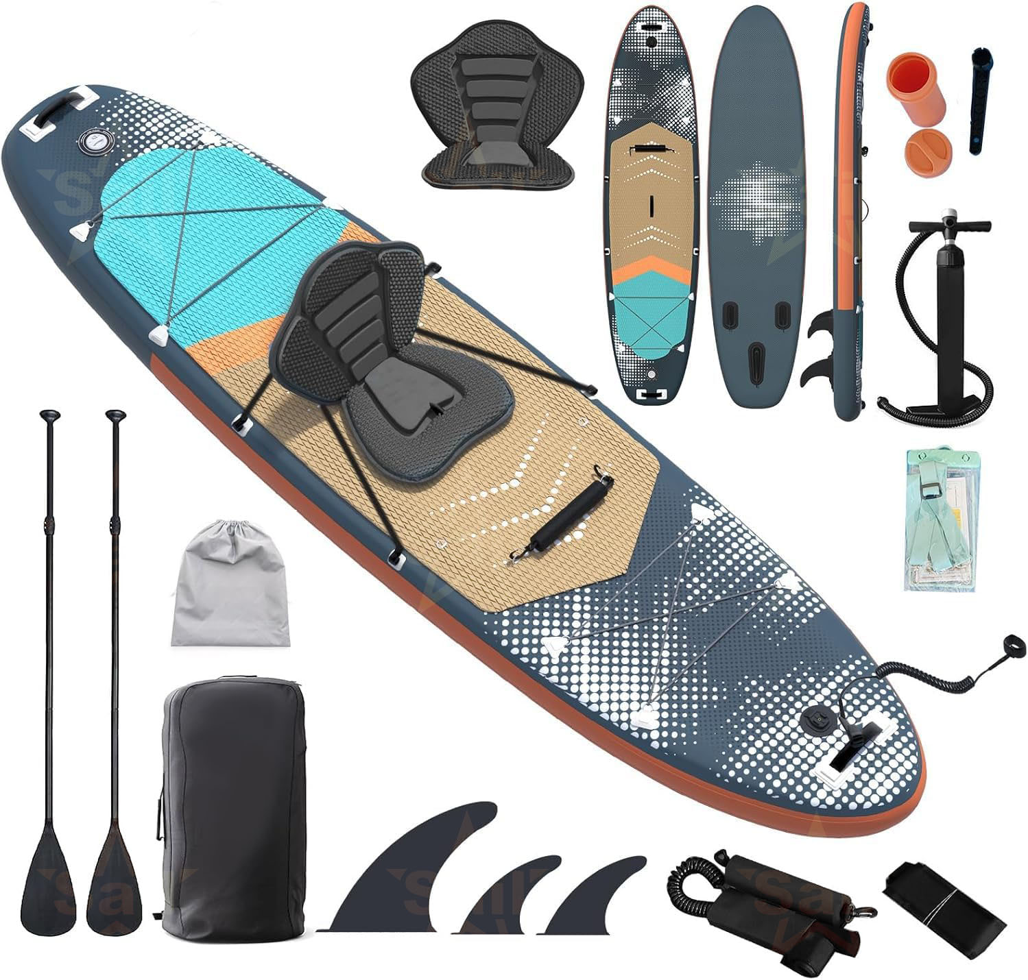 Fishing Backpack - Multifunctionele opblaasbare stand-up paddleboard SUP complete