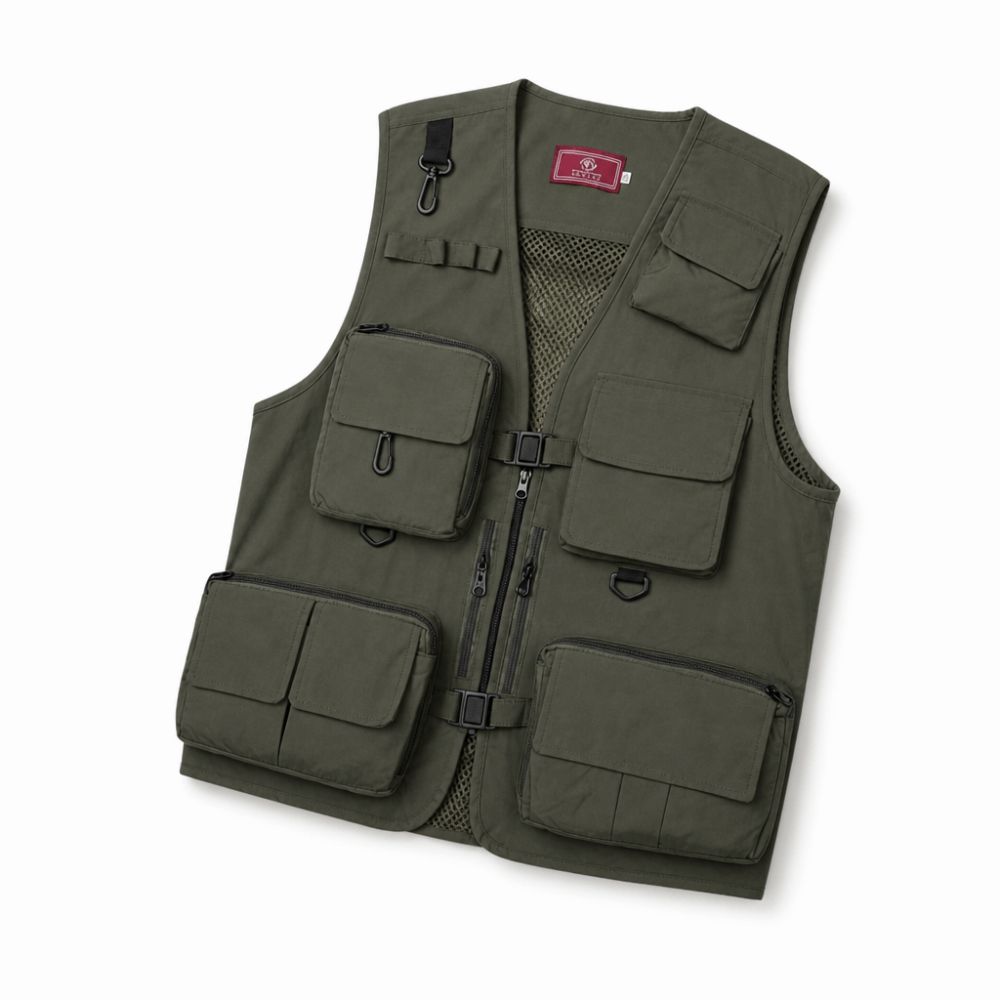 Fishing Vest - Casual waterdicht visvest, sneldrogend, lichtgewicht fotografievest,