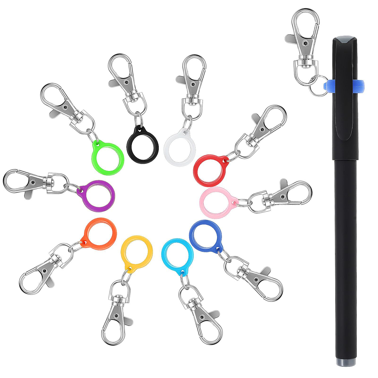 Penn Reel Fierce - 10 stuks siliconen penclip karabijnhaak badge