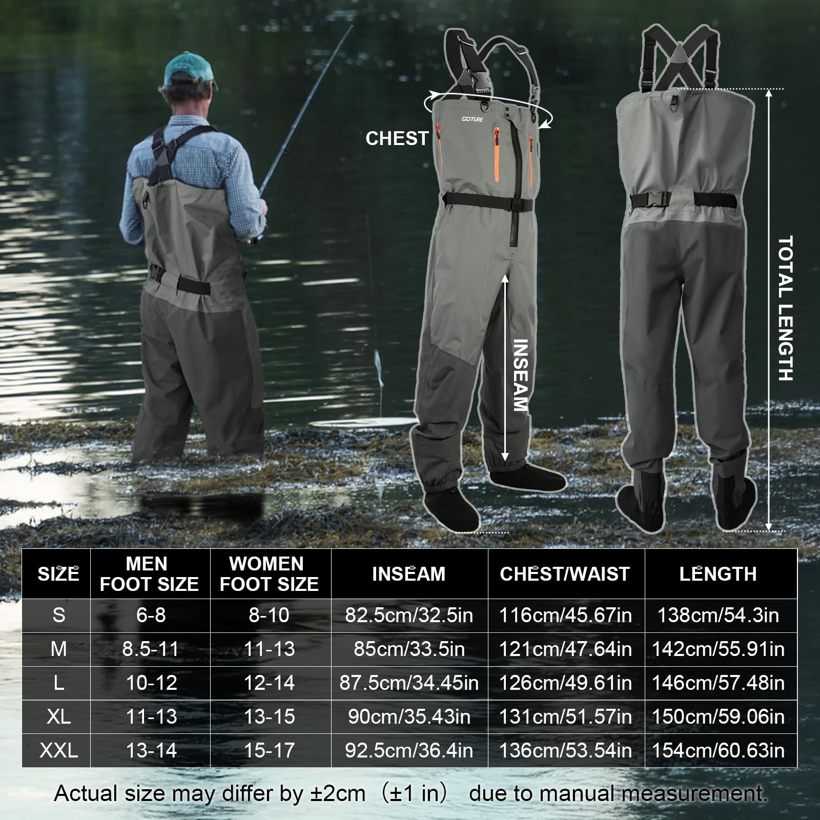 Goture 5-laags waterdicht viss - Fishing Waders recensie en prijs