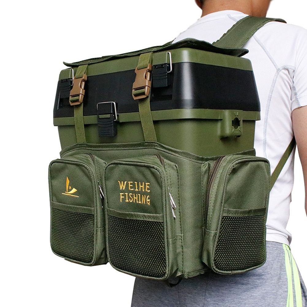 Groene nylon visrugzak waterdi - Fishing Backpack recensie en prijs